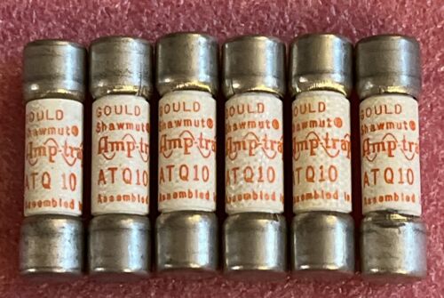 Lot OF 6 Shawmut ATQ10 Fuses