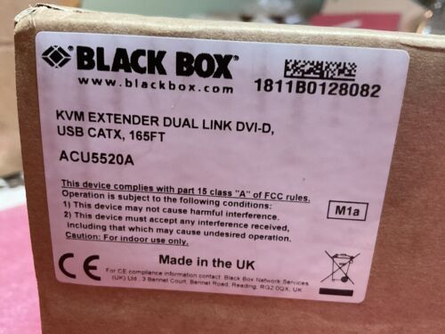 Black Box KVM Extender Dual Link DVI-D USB Catx, 165FT ACU5520A