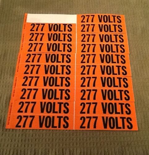 Lot Of 19 Thomas & Betts Wdt-5018 277V Stickers