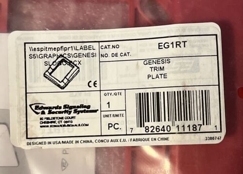 Edwards SIgnaling EG1RT Trim Plate Red - Image 3