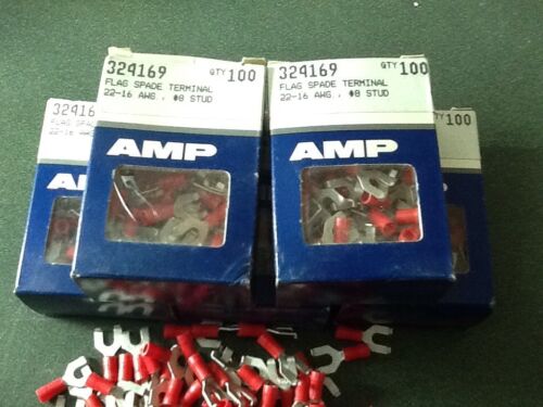 Lot Of 500+ Amp Flag Spade Terminal 22-16 Awg #8 Stud, 324169 - Image 2