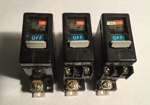 Lot Of 3 Fuji CP31, and CP31I Circuit Breakers