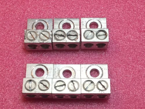 Lot Of 6 Ilsco D1112 Double Lugs