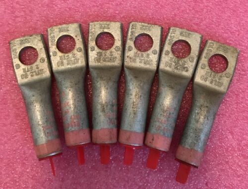 ITT ATL2-38 One Hole Compression Lugs Lot Of 6