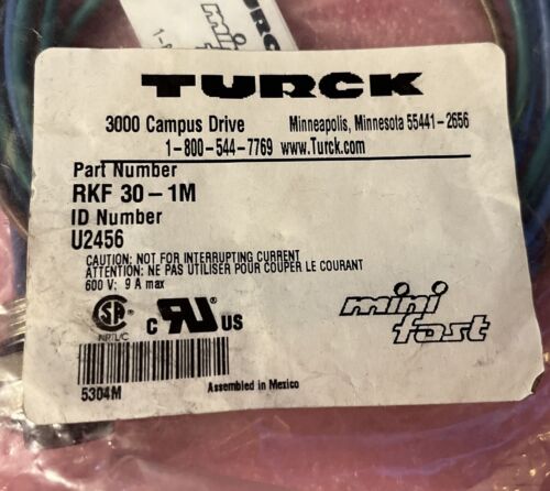 Turck U2456 RKF 30-1M U2456 Female Receptacle - Image 2