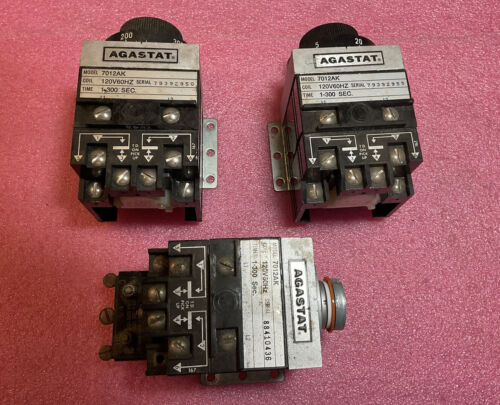 Lot of 3 Agastat 7012AK Time Delay Relays
