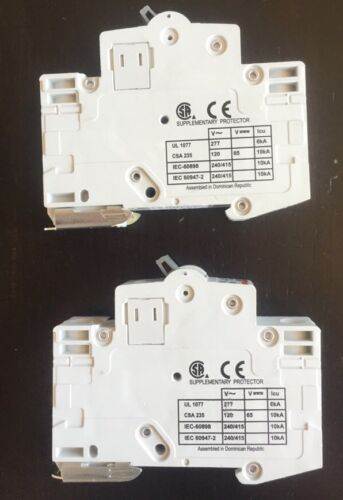 Cutler Hammer 6A 240V WMS1B06 Circuit Breaker Lot Of 2 - Image 2