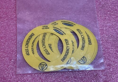 Pack Of 9 Banner ESL-38/60 Emergency Stop Legend